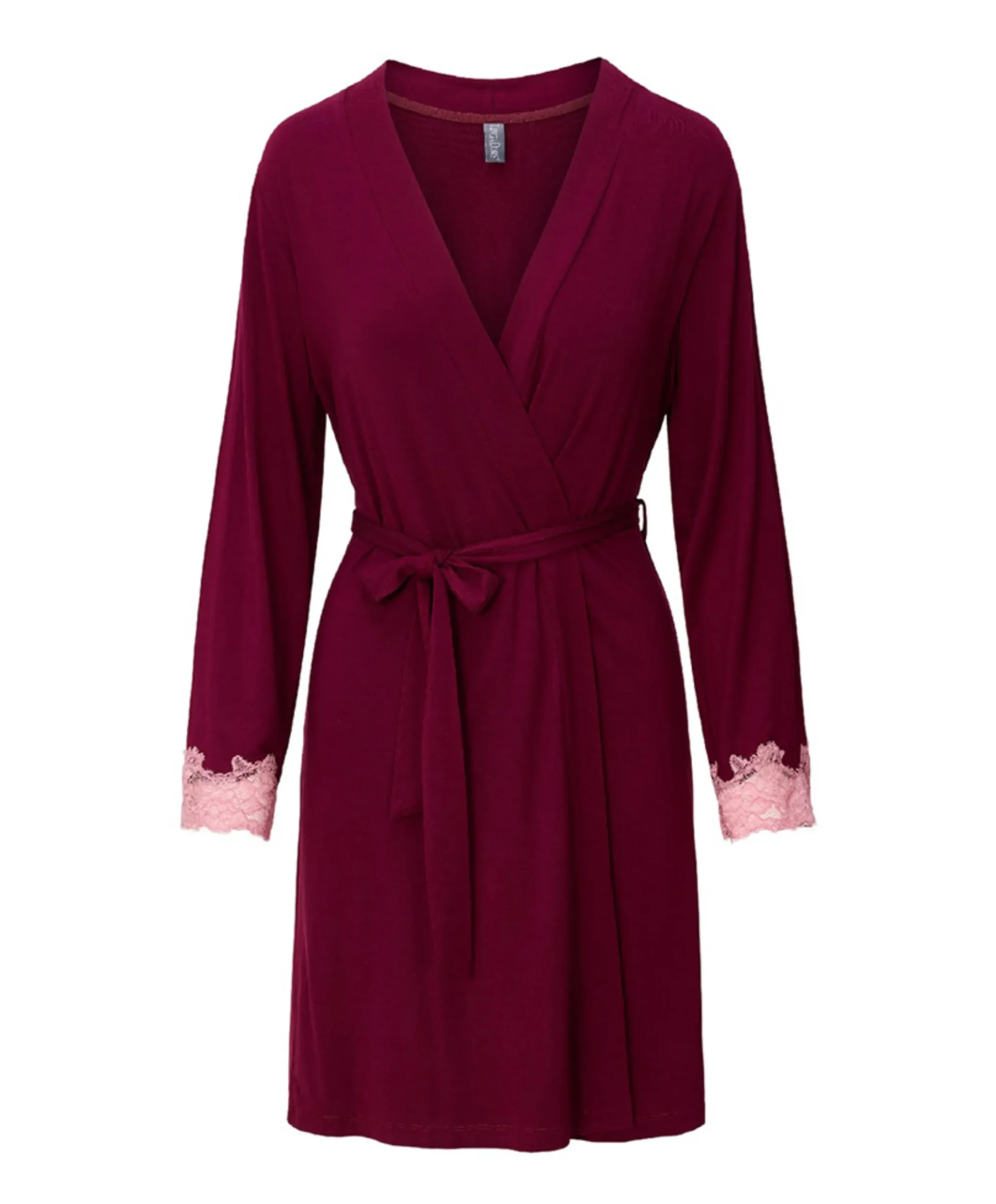 Dames ochtendjas bordeaux