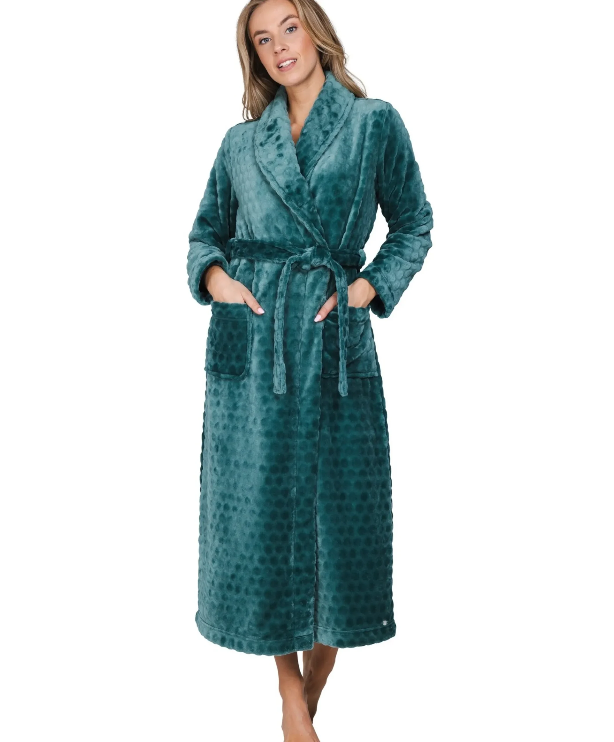 Dames ochtendjas groen