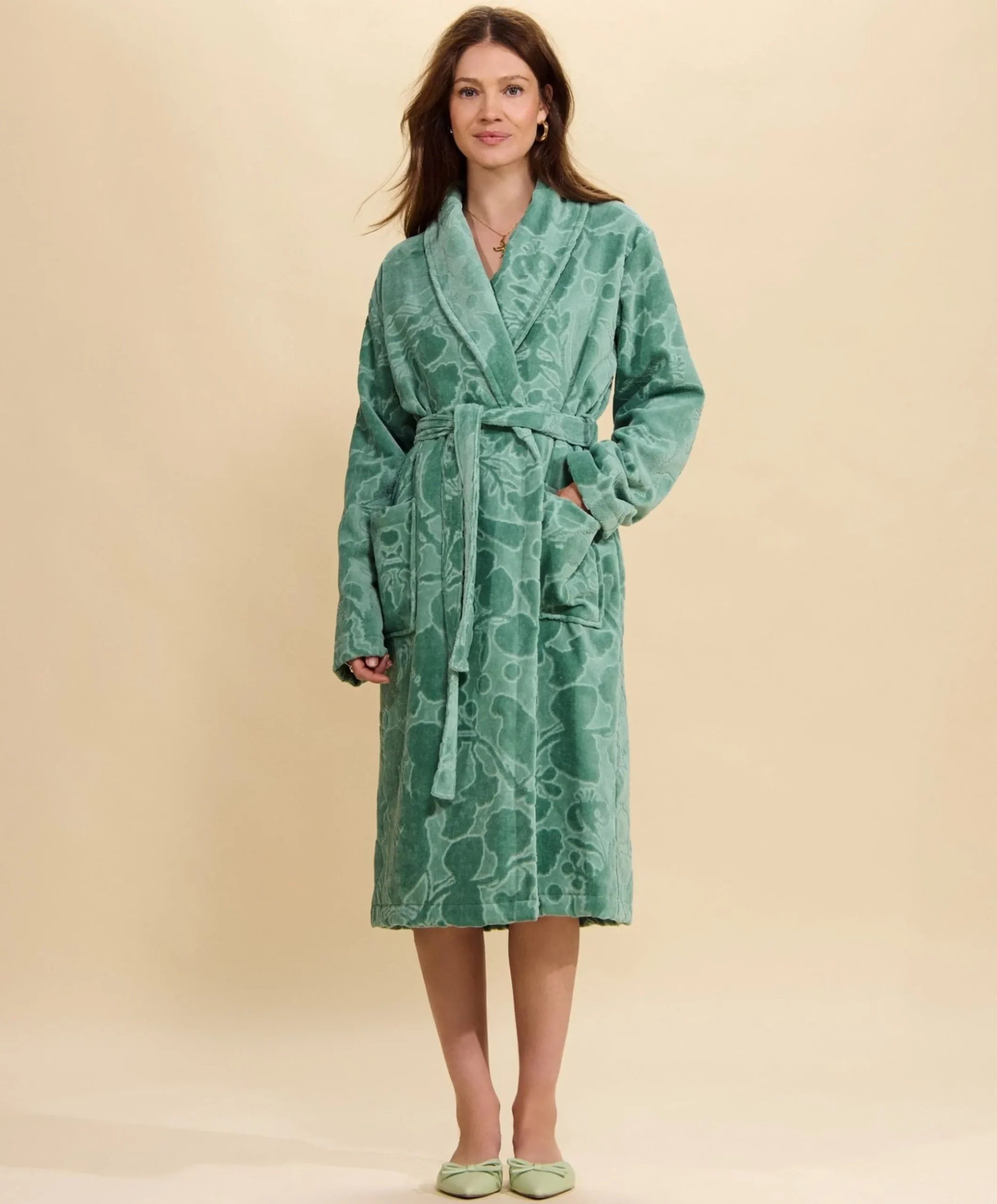 Dames ochtendjas groen