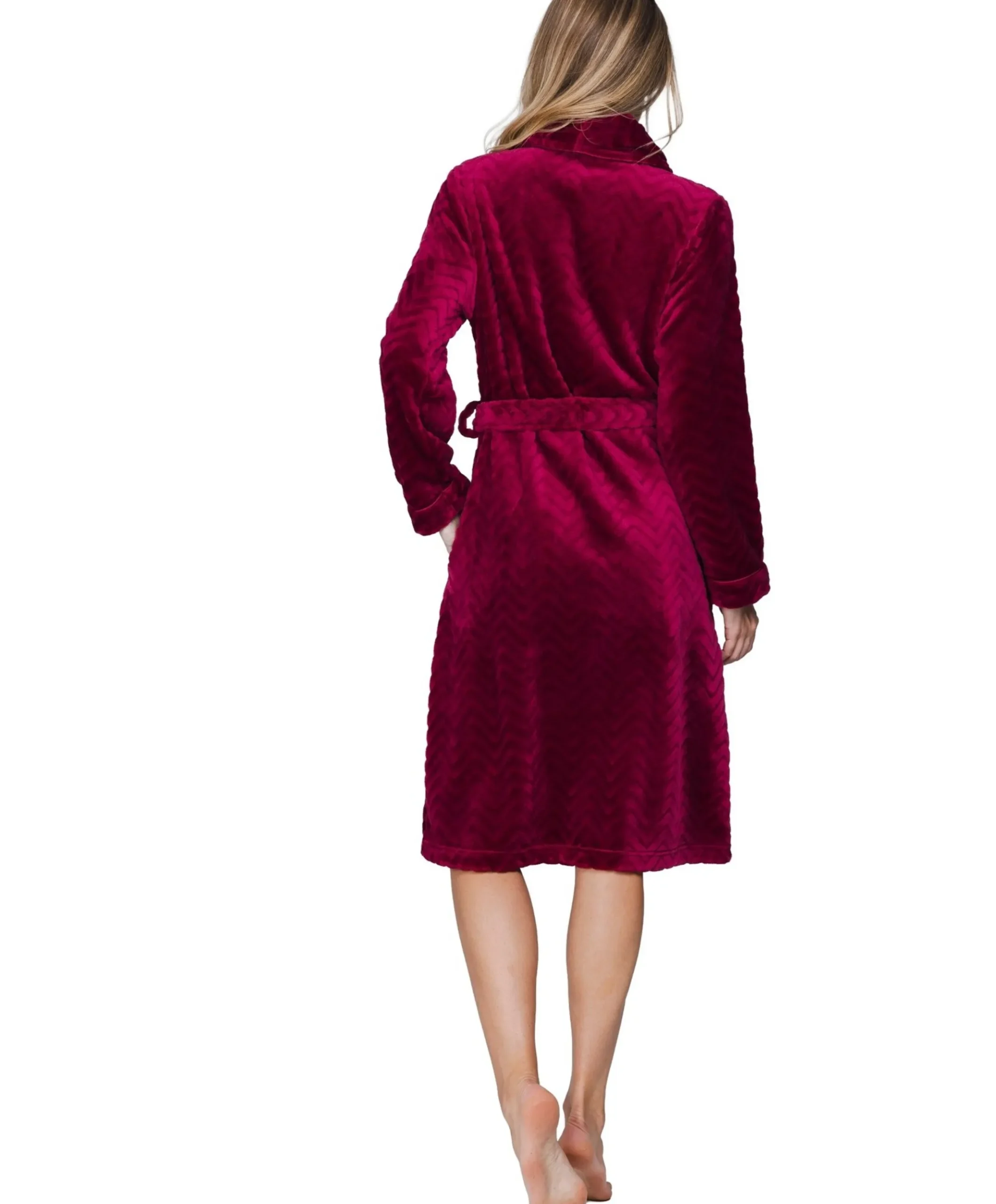 Dames ochtendjas rood