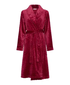 Dames ochtendjas rood