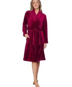 Dames ochtendjas rood