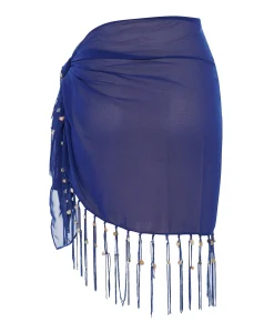Dames pareo blauw