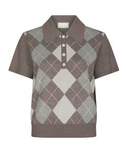 Dames polo bruin