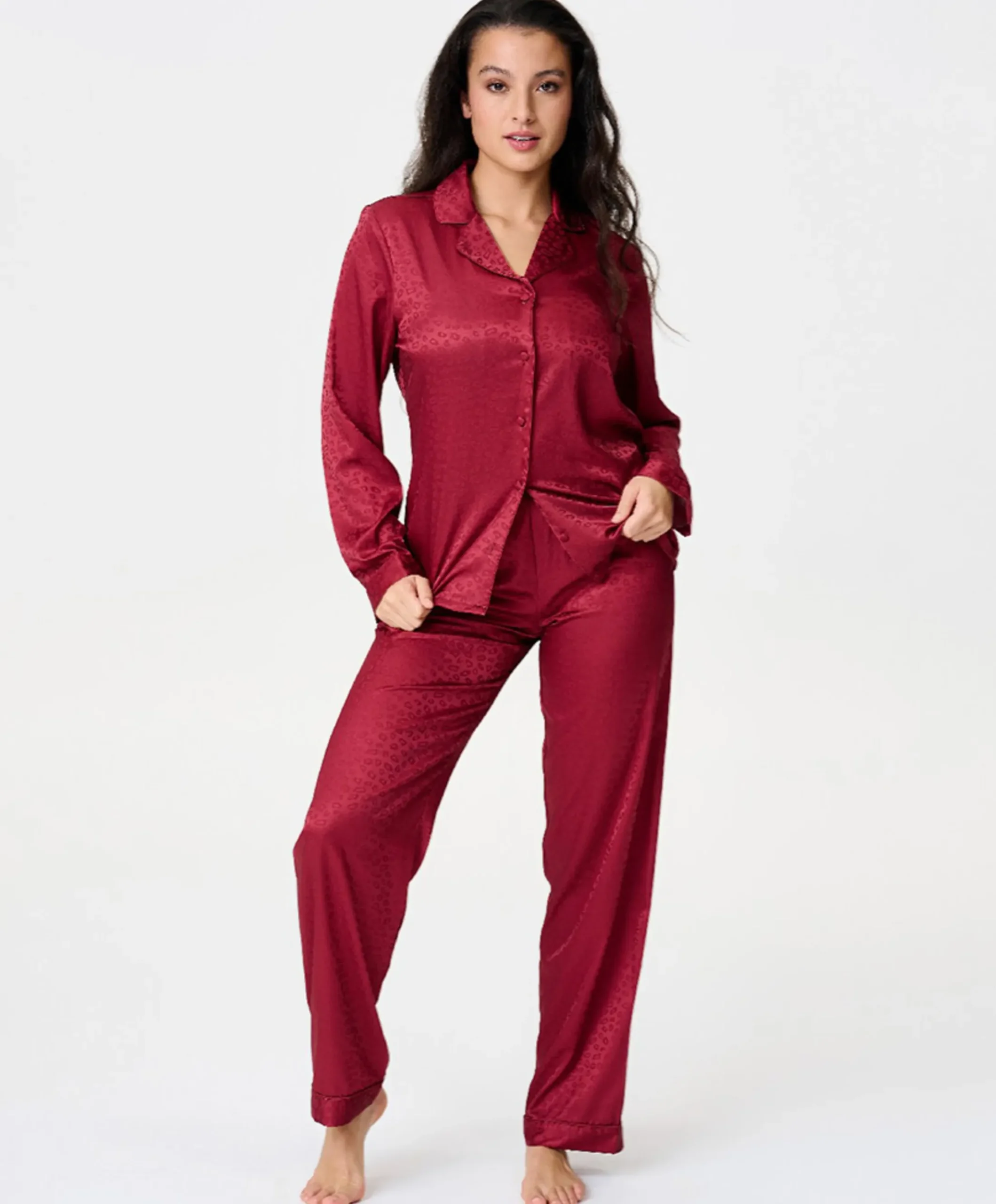 Dames pyjama bordeaux
