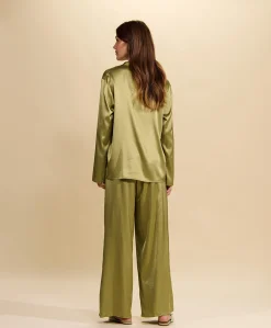 Dames pyjamabroek groen