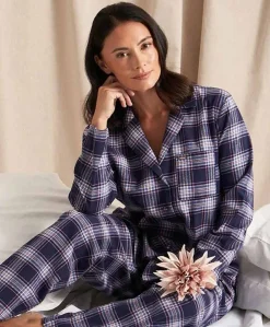 Dames pyjamaset blauw