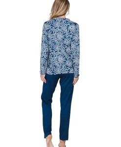 Dames pyjamaset blauw