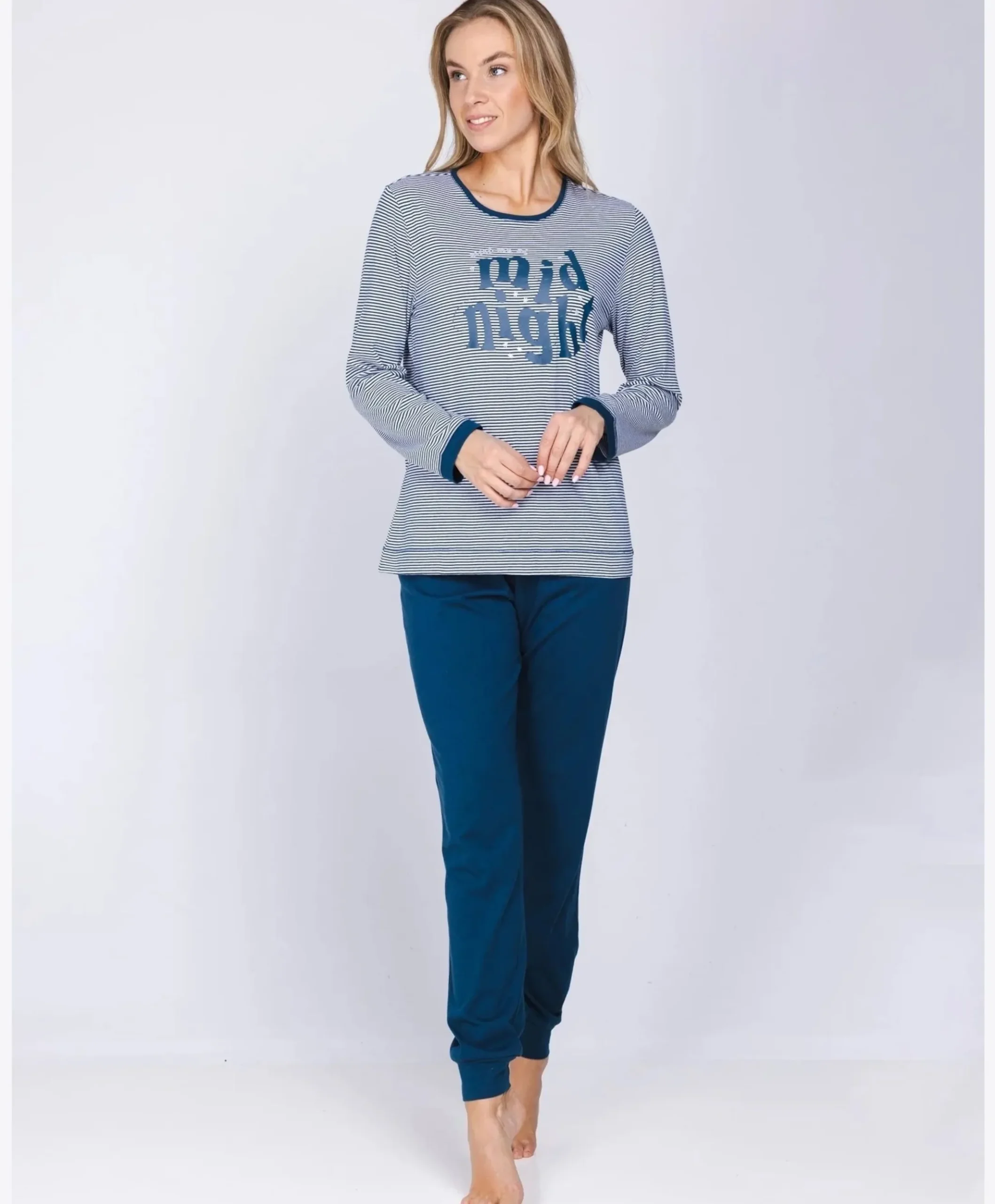 Dames pyjamaset blauw