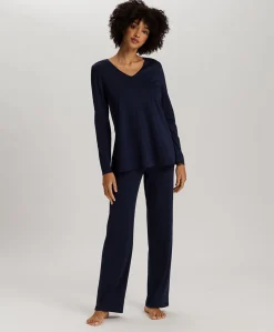 Dames pyjamaset blauw