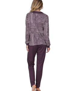 Dames pyjamaset bordeaux