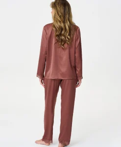 Dames pyjamaset bruin