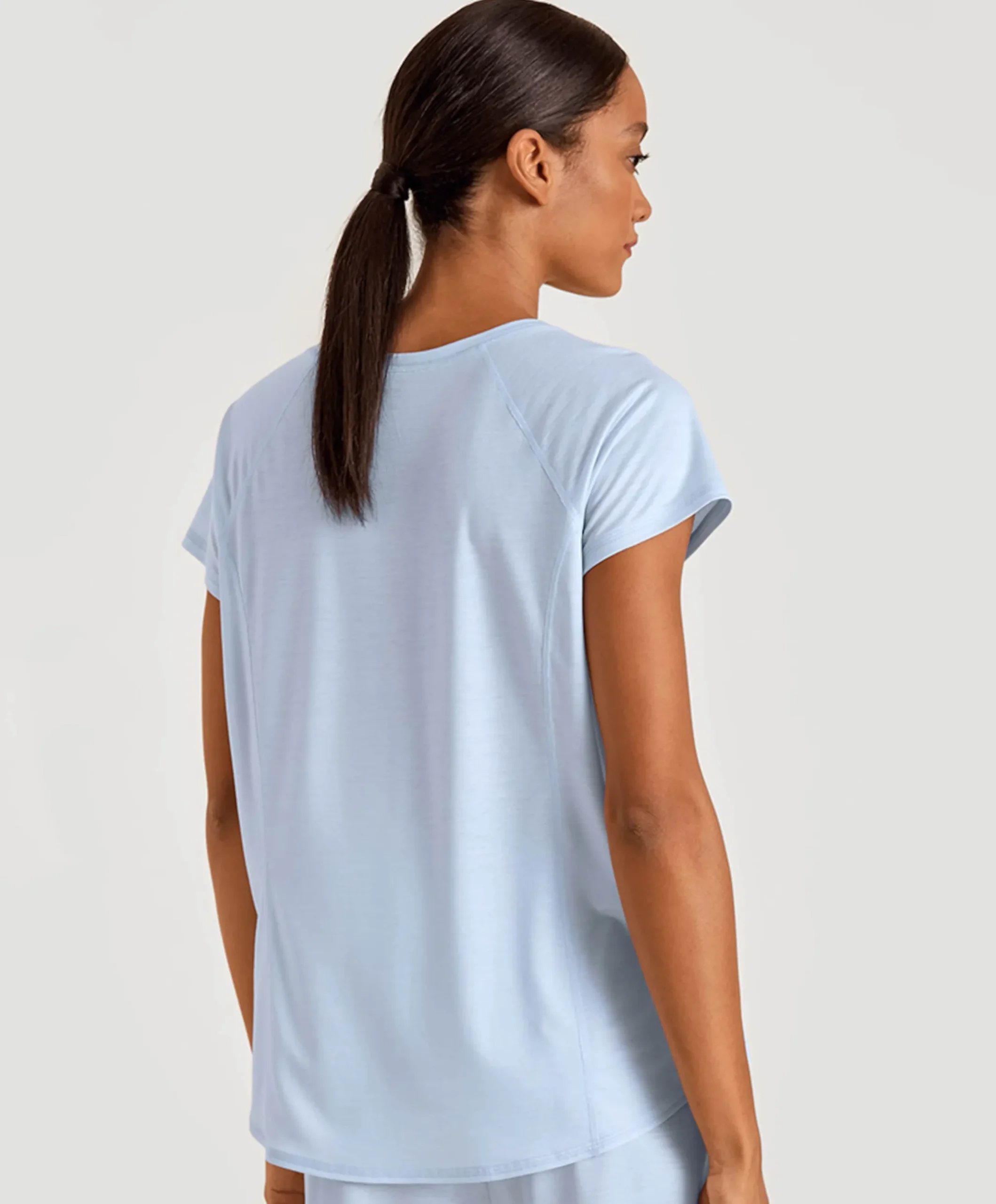 Dames pyjamatop blauw
