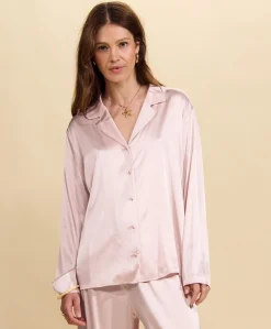 Dames pyjamatop roze