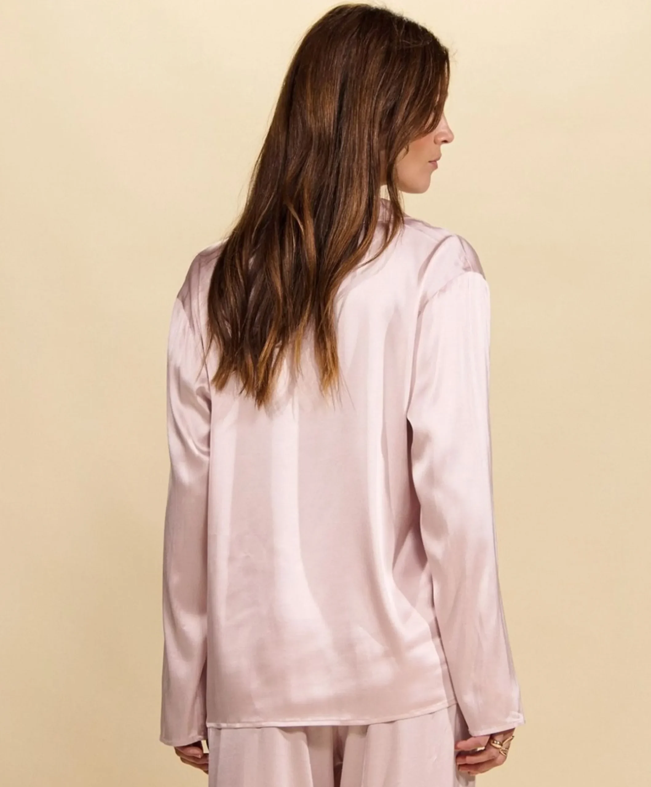 Dames pyjamatop roze