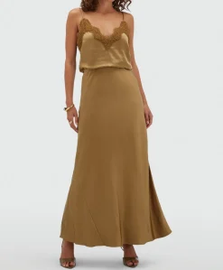 Dames rok beige