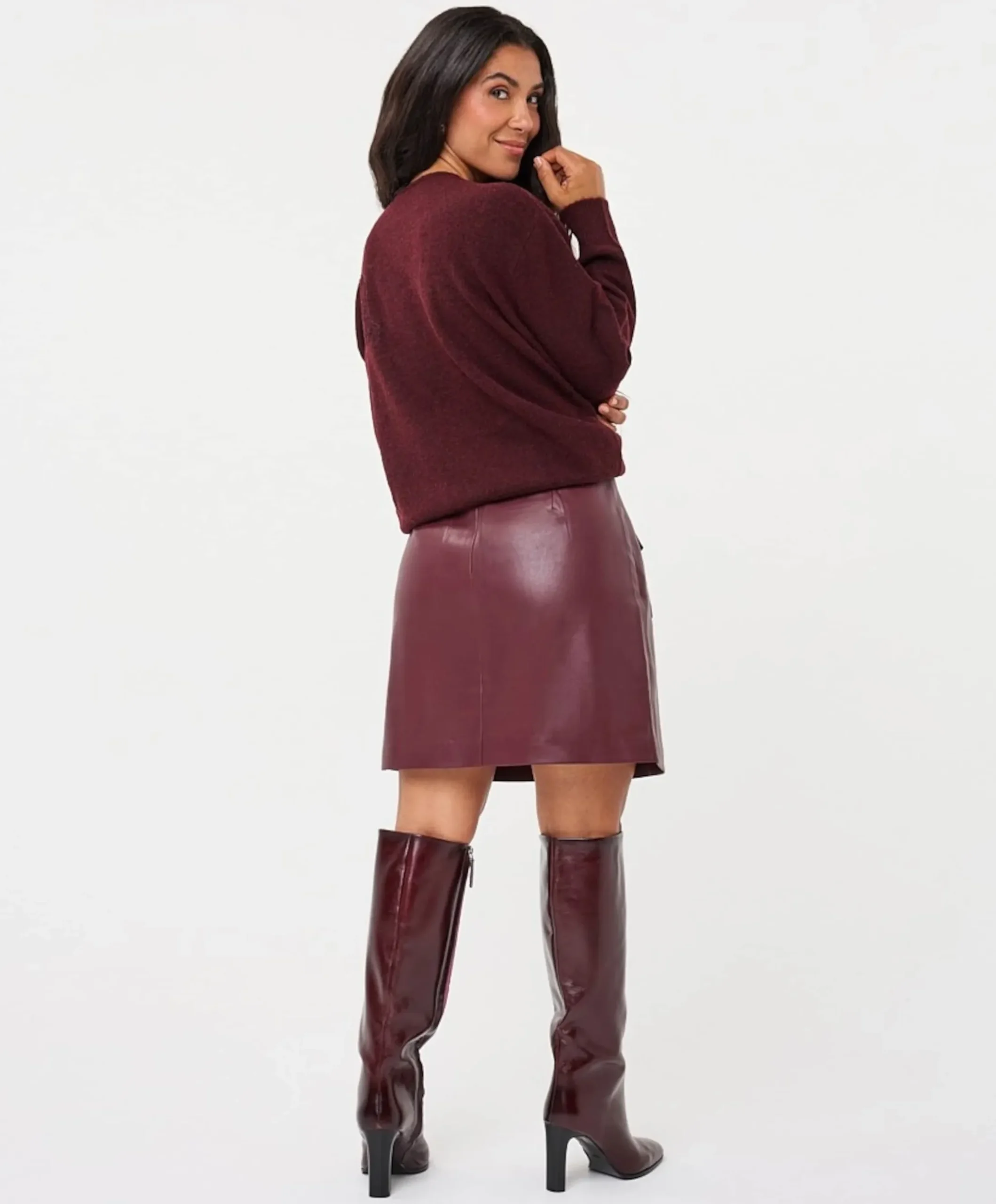 Dames rok bordeaux