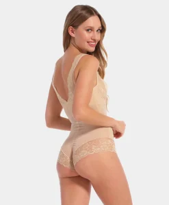Dames shapewear body beige