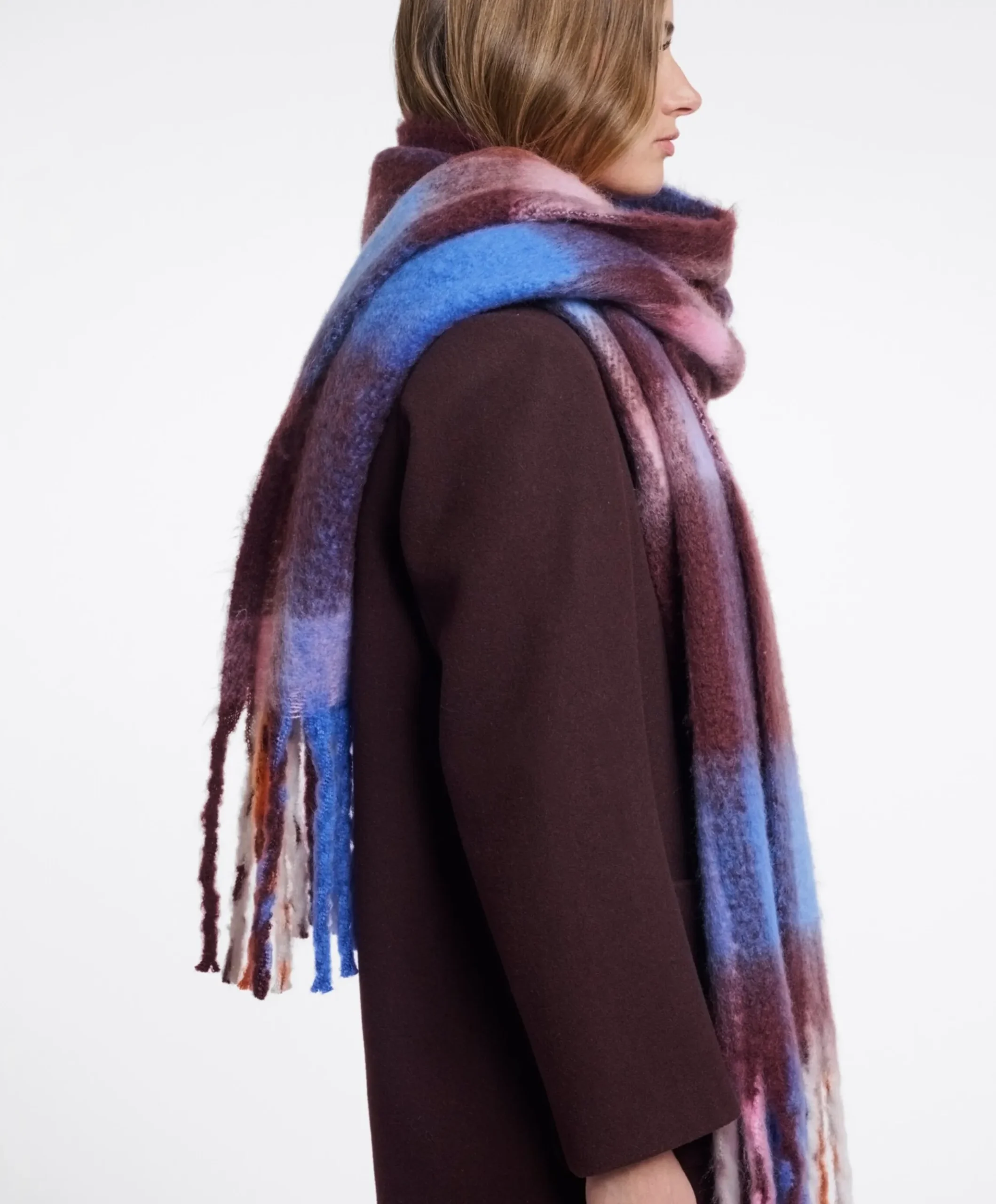 Dames sjaal blauw