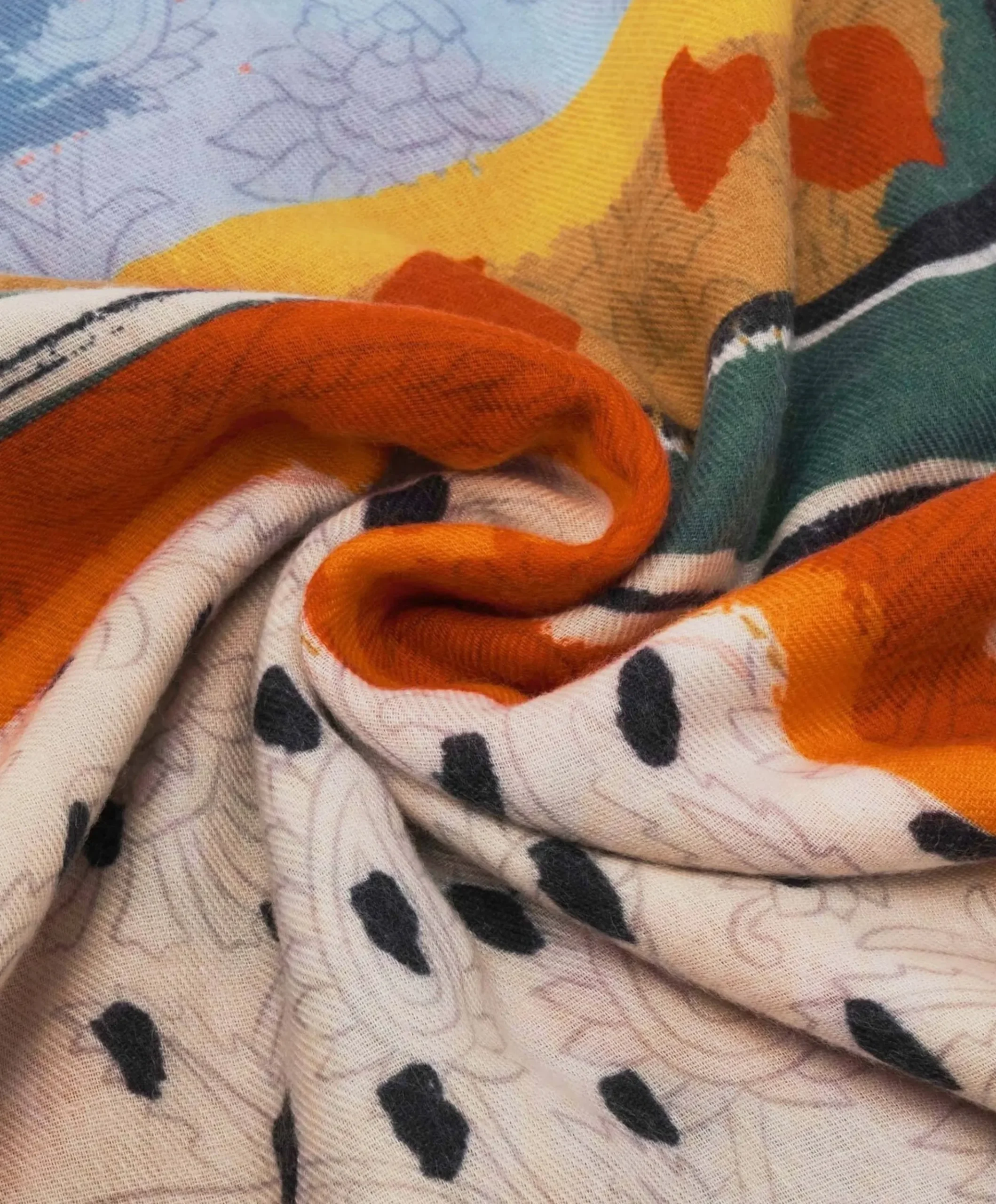 Dames sjaal multicolor
