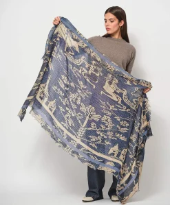 Dames sjaal multicolor