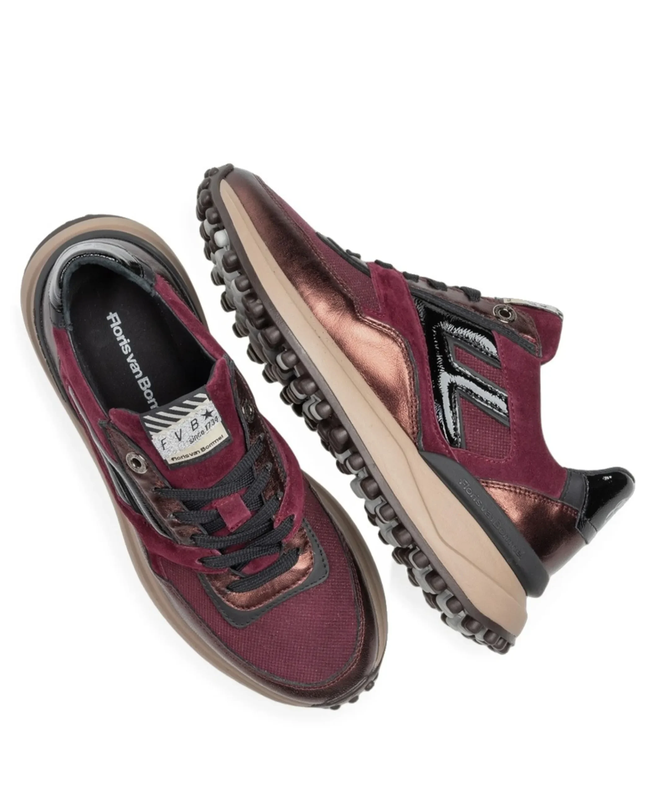 dames sneakers bordeaux