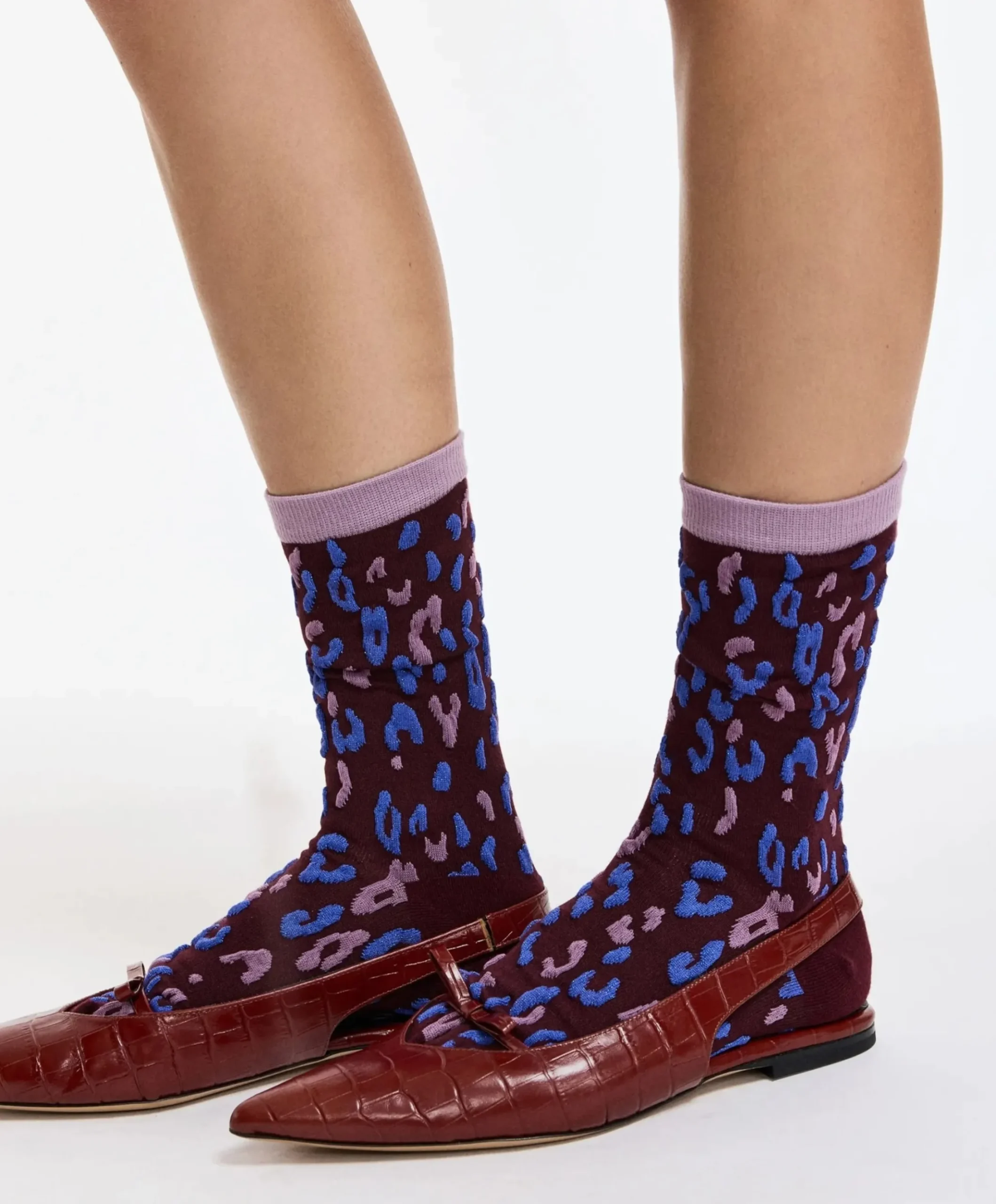Dames sokken bordeaux