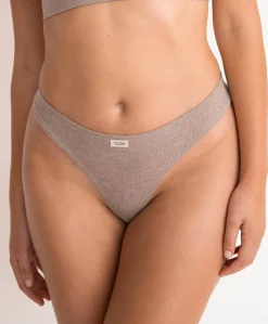 Dames string beige