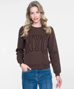 Dames sweater bruin