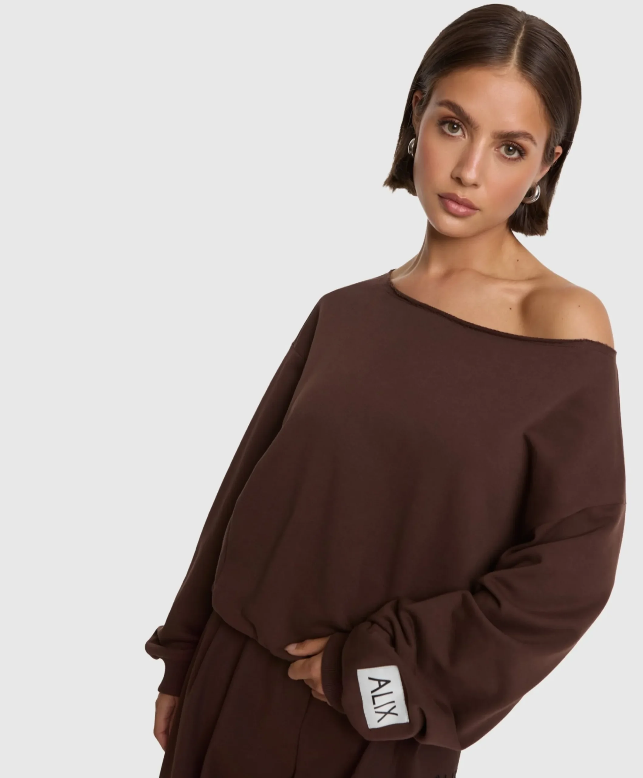 Dames sweater bruin