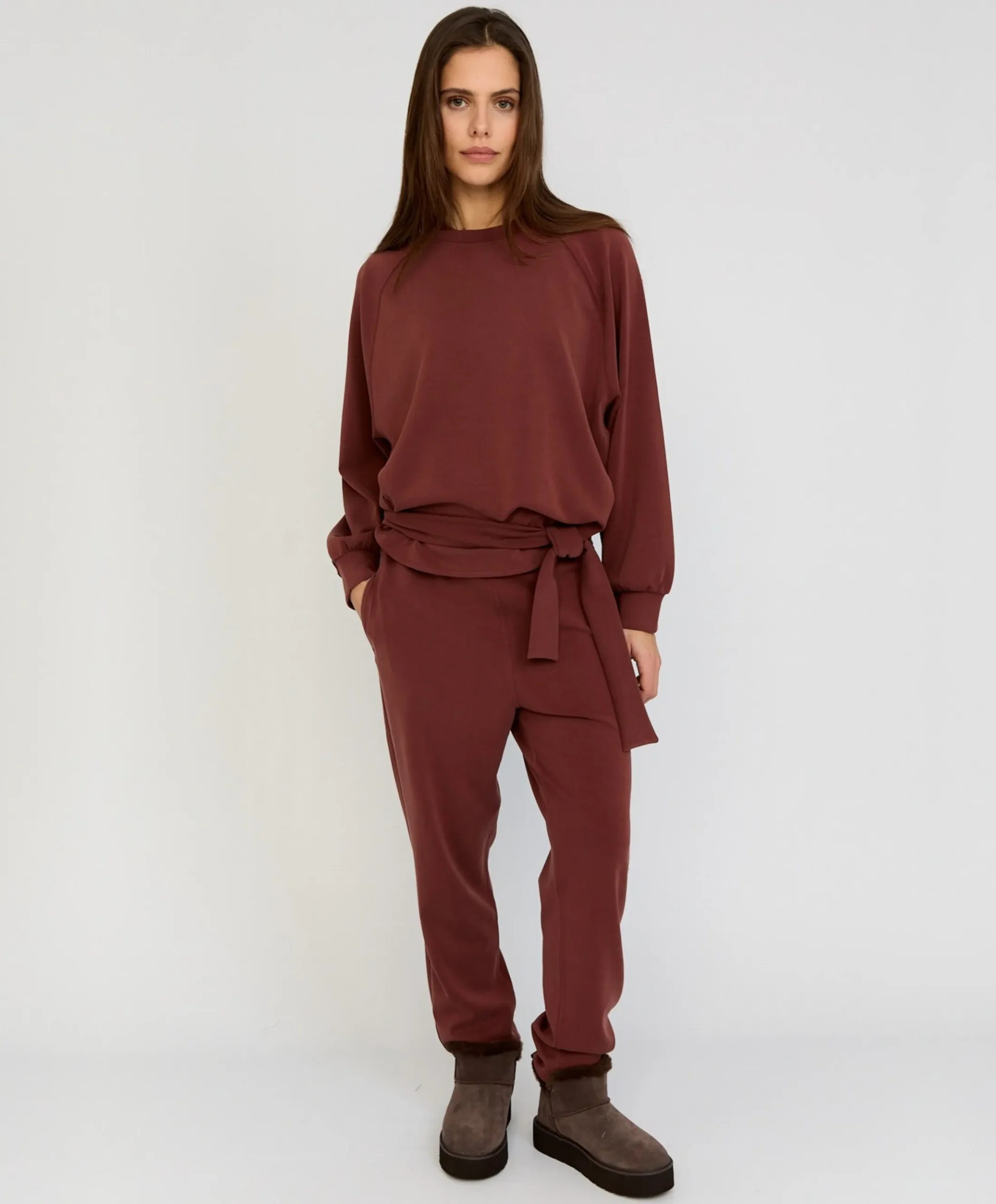 Dames sweater bruin