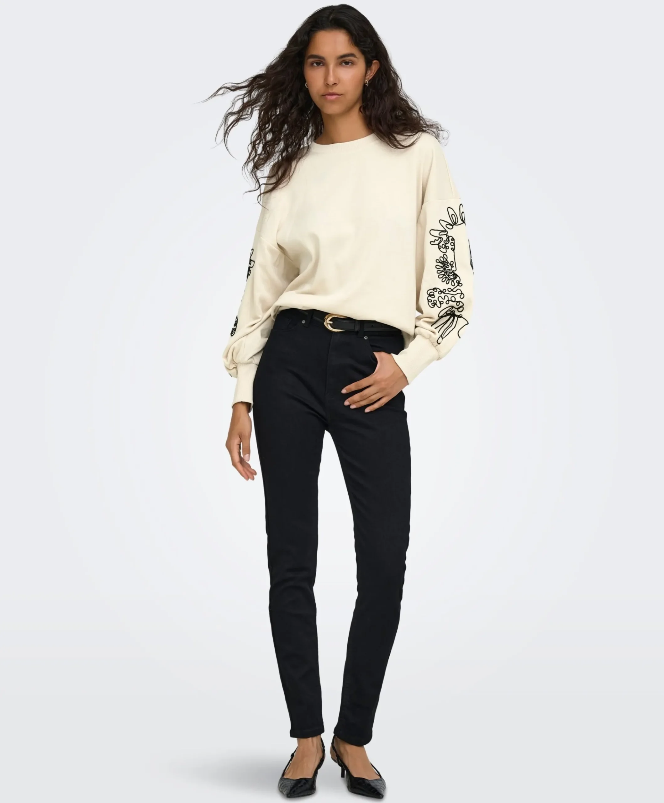 Dames sweater ecru