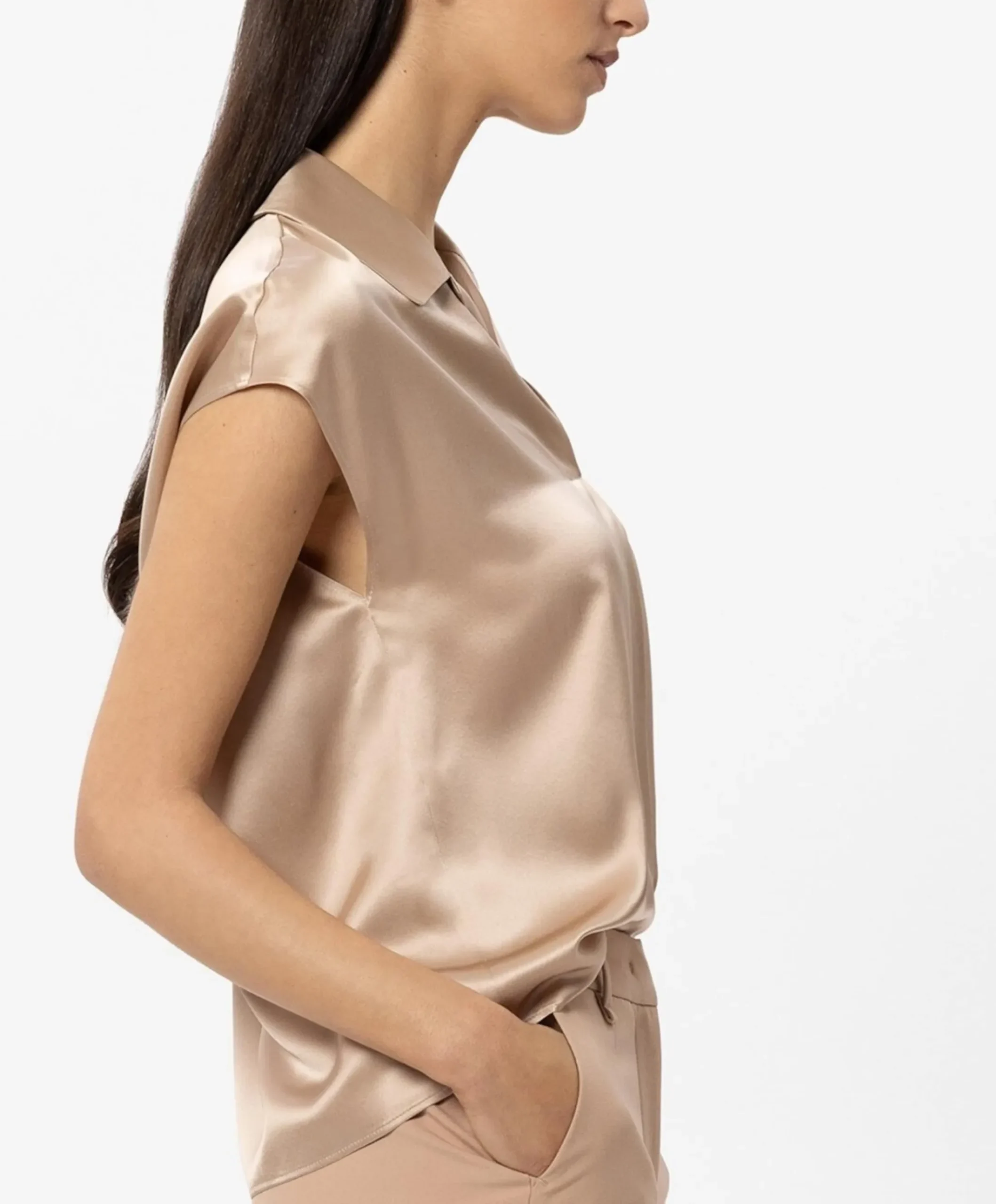 Dames top beige