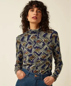 Dames top blauw