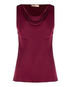 Dames top bordeaux