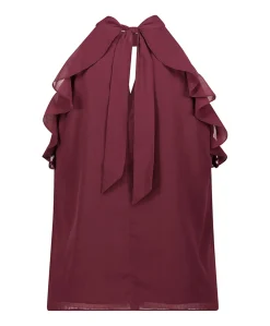 Dames top bordeaux