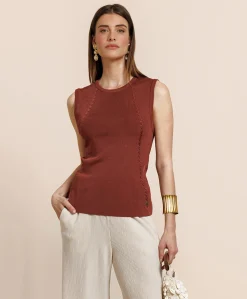 Dames top brique