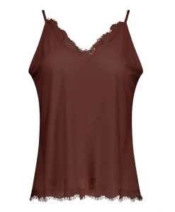 Dames top bruin