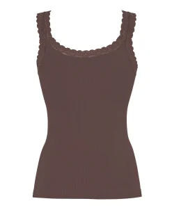 Dames top bruin