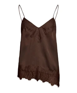 Dames top bruin