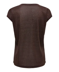 Dames top bruin