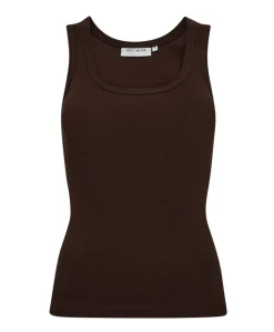 Dames top bruin