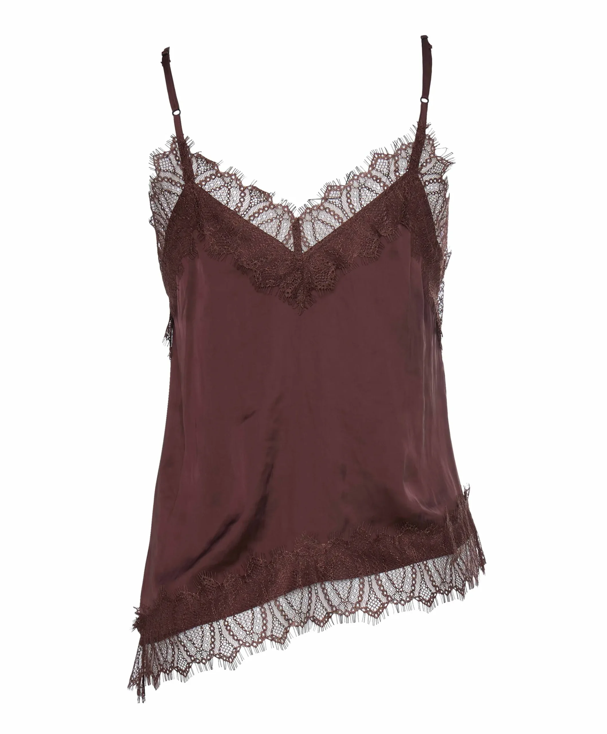 Dames top bruin