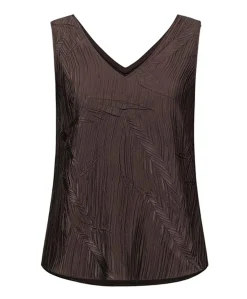 Dames top bruin