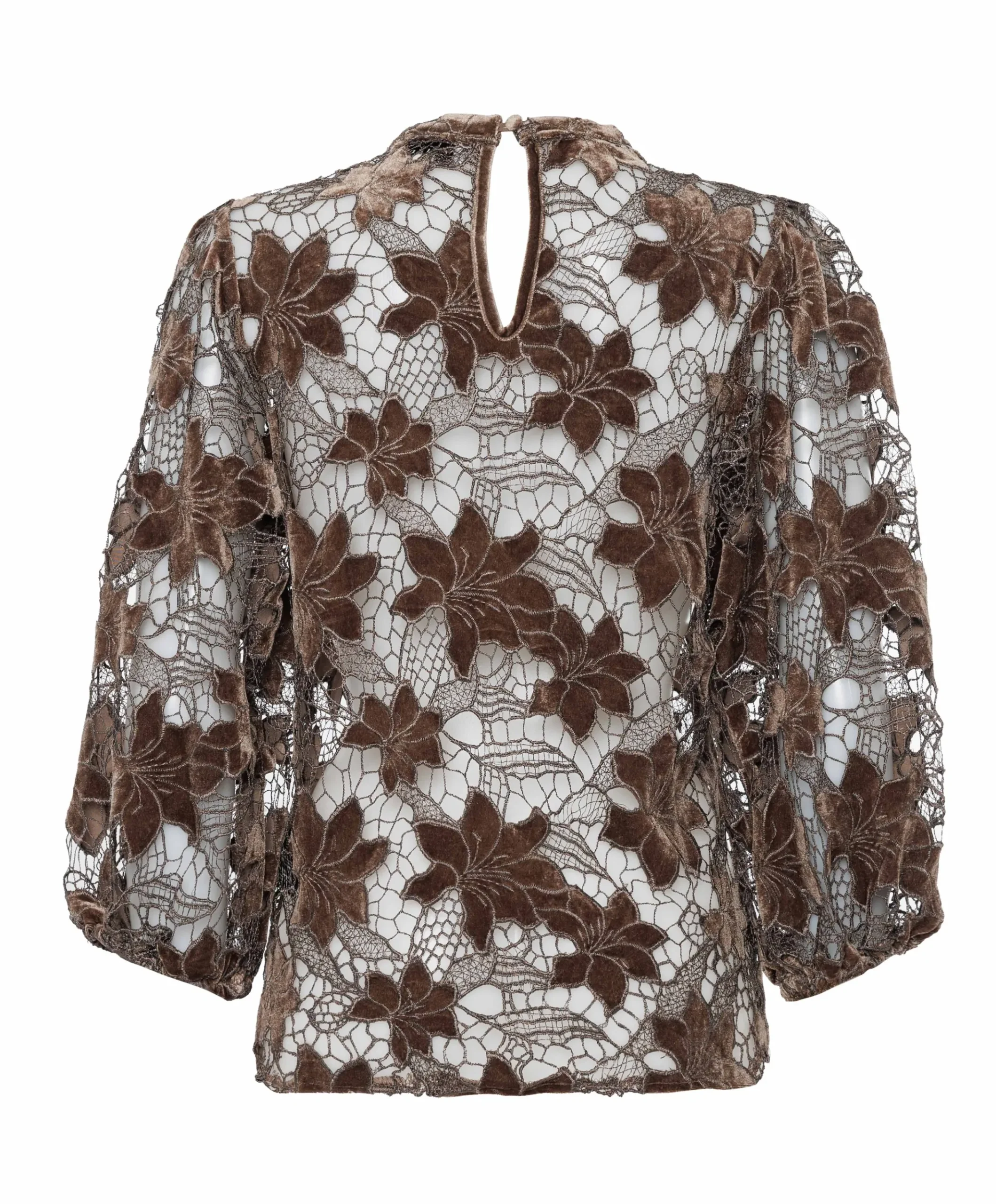 Dames top bruin