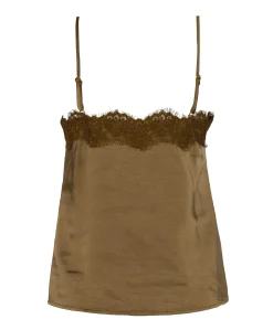 Dames top bruin