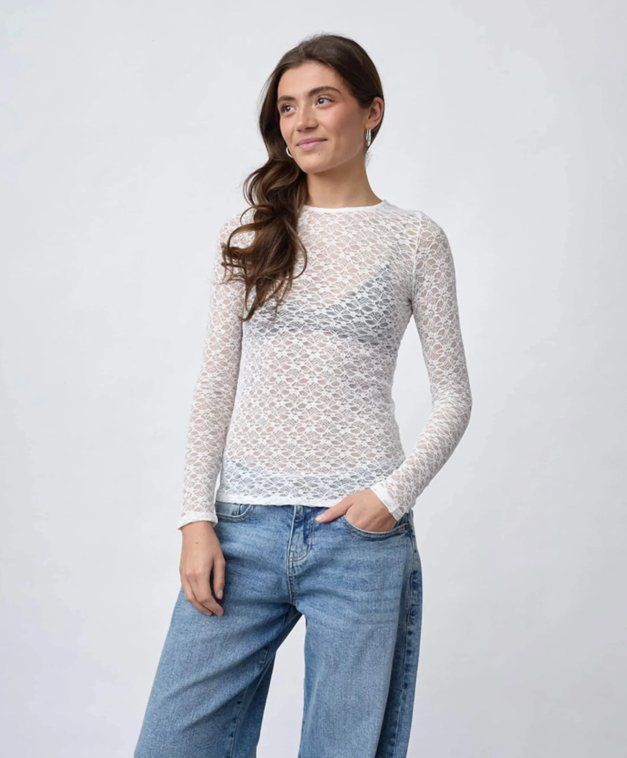 Dames top ecru