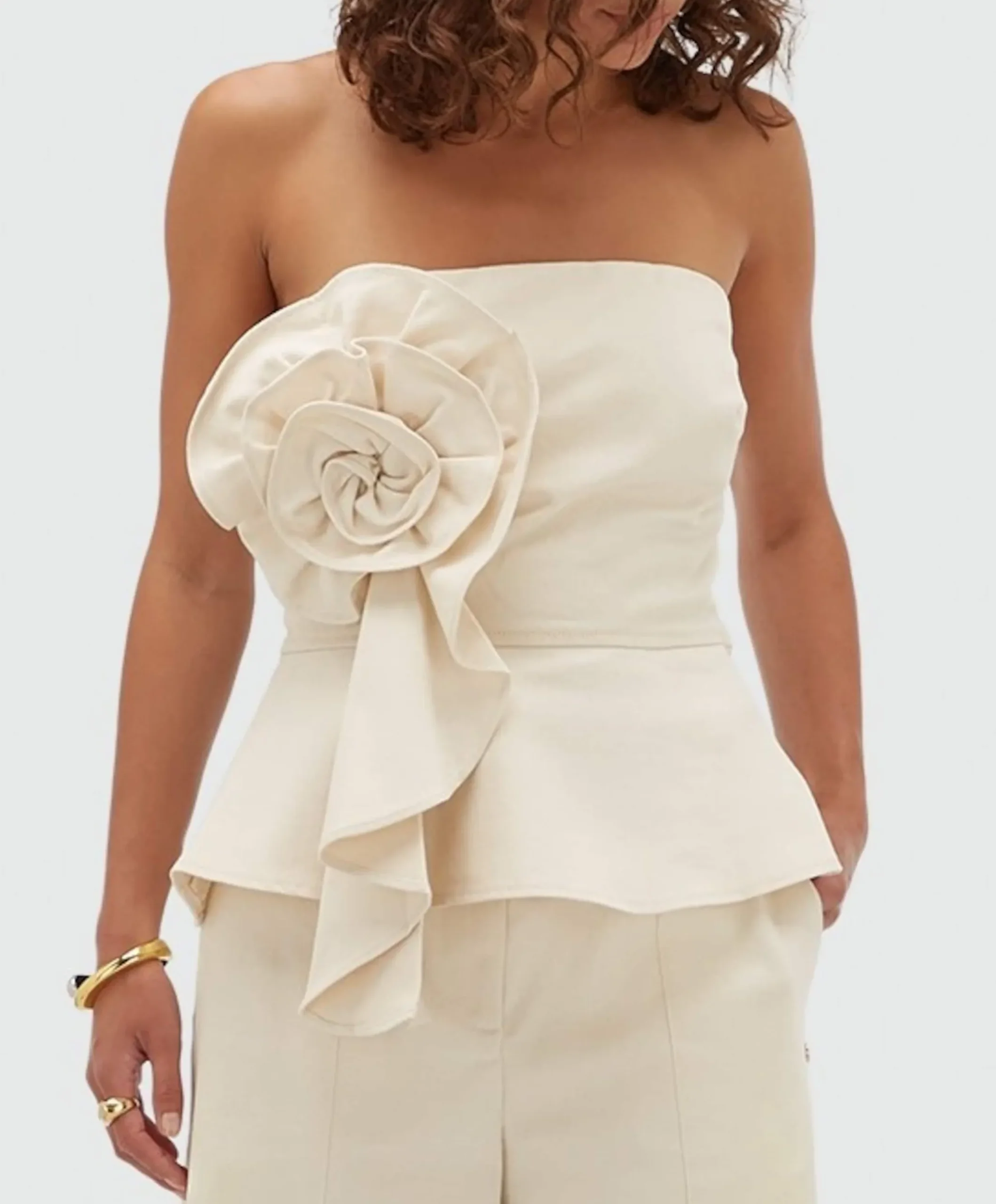 Dames top ecru
