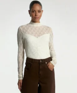 Dames top ecru