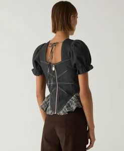 Dames top grijs